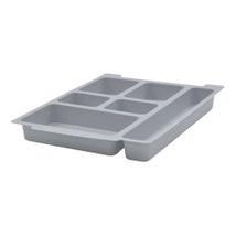 Gratnells Moulded Insert, PS, 6 Office Section, Shallow, Dove Grey